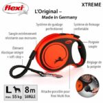 Guinzaglio TRIXIE flexi XTREME - Taglia L - 8 m - Nero e arancione - immagine 3