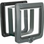 TRIXIE Porta per gatti con 4 modalità XXL con tunnel Grigio