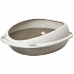 Lettiera ovale AIME con bordo rimovibile - 57 x 40 x 19 cm - Per gatti