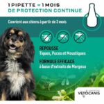 VETOCANIS 2 Pipette per pulci e zecche - Per cani di piccola taglia 2-10 kg - 2x 1 mese di protezione - immagine 2