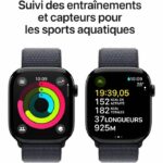 Apple Watch Series 10 GPS - 46 mm - Cassa in alluminio nero intenso - Cinturino Sport Loop inchiostro - immagine 4