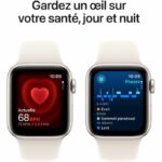 Apple Watch SE GPS - 40 mm - Cassa in alluminio Starlight - Cinturino sportivo Starlight - S/M - immagine 5