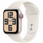 Apple Watch SE GPS + Cellular - 40 mm - Cassa in alluminio Starlight - Cinturino Sport Starlight - S/M