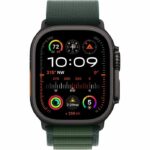 Apple Watch Ultra 2 GPS + Cellular - 49 mm - Cassa in titanio nero - cinturino Alpine Loop verde scuro - Small - immagine 2