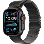 Apple Watch Ultra 2 GPS + Cellular - 49 mm - Cassa in titanio nero - Cinturino in maglia milanese in titanio nero - S