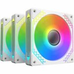 XIGMATEK - Starz Pro Arctic (Bianco) (Confezione da 3) - Ventole A-RGB 3x120mm per case del PC
