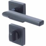 YALE - YPP7-S-CB Maniglia quadrata da 7 nero YALE - modello Siena - chiusura a pulsante
