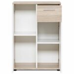 JACKY Clásico mueble blanco mate con decoración en roble - L 60 cm - immagine 3