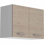 Oslo High Gabinet 2 puertas - Decoración Chene Jackson - L 80 x D 36 x H 58 cm