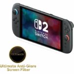Protector de pantalla de vidrio templado premium - HORI - Nintendo Switch 2 - Antirreflejos - Antiarañazos - 100 % transparente