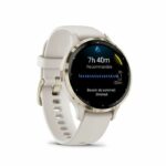 Reloj inteligente con GPS GARMIN Venu 3S, 30,4 mm (1,2"), acero dorado suave, caja color marfil y correa de silicona color marfil. - immagine 3