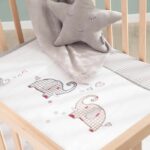 Parque para bebés con ruedas - ROBA - Jumbotwins - Altura ajustable - Tapete para parque incluido - Madera maciza natural - Patrón de elefante - immagine 3