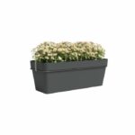 ARTEVASI - Kit balcón macetero capri re 50cm v2 antracita 50,2 x 28,5 x h20 cm - 1,45l - immagine 2