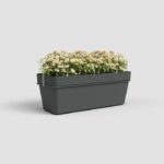 ARTEVASI - Kit balcón macetero capri re 50cm v2 antracita 50,2 x 28,5 x h20 cm - 1,45l - immagine 3