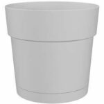 Maceta de flores y capri redondo - plástico - tanque de agua - diámetro 30 cm - blanco - Artevasi
