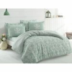 Juego de cama - 1 funda nórdica 220x240 cm + 2 fundas de almohada 60x60 cm - 65% algodón, 35% poliéster - Verde