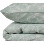 Juego de cama - 1 funda nórdica 220x240 cm + 2 fundas de almohada 60x60 cm - 65% algodón, 35% poliéster - Verde - immagine 4