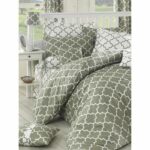 Juego de cama - 1 funda nórdica 220x240 cm + 2 fundas de almohada 60x60 cm - 100% algodón reforzado - Gris - immagine 2