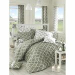 Juego de cama - 1 funda nórdica 220x240 cm + 2 fundas de almohada 60x60 cm - 100% algodón reforzado - Gris