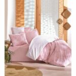 Juego de cama - 1 funda nórdica 220x240 cm + 2 fundas de almohada 60x60 cm - 100% algodón - Rosa