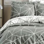 Juego de cama - 1 funda nórdica 220x240 cm + 2 fundas de almohada 60x60 cm - 100% algodón reforzado - Gris - immagine 3