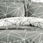 Juego de cama - 1 funda nórdica 220x240 cm + 2 fundas de almohada 60x60 cm - 100% algodón reforzado - Gris - immagine 4
