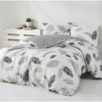 Juego de cama - 1 funda nórdica 220x240 cm + 2 fundas de almohada 60x60 cm - 100% algodón reforzado - Gris - immagine 3