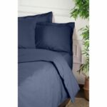 Juego de cama - 1 funda nórdica 220x240 cm + 2 fundas de almohada 60x60 cm - 100% algodón reforzado - Azul - immagine 2