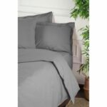Juego de cama - 1 funda nórdica 220x240 cm + 2 fundas de almohada 60x60 cm - 100% algodón reforzado - Gris - immagine 2