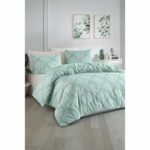 Completo letto - 1 copripiumino 220 x 240 cm + 2 federe 60 x 60 cm - 65% cotone, 35% poliestere - Verde