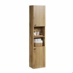 Columna de baño - Decoración roble - L40 x H186 x D31cm - PURE BLISS - immagine 6