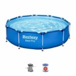 BESTWAY tubular above ground pool kit - Steel Pro - 305 x 76 cm - Round (Delivered with filtration pump)