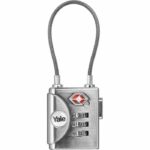 Cerradura de cable YALE TSA con código de combinación - 3 dígitos programables - Para maleta y equipaje