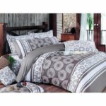 Juego de cama - 1 funda nórdica 220x240 cm + 2 fundas de almohada 60x60 cm - 100% algodón reforzado - Marrón