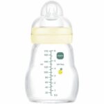 Biberón de vidrio MAM - 170 ml - 0 a 6 meses - Flow Teat 1 - Blanco - immagine 2