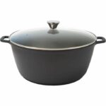 Olla de cocción lenta alta - BAUMALU - 384942 - Interior de cerámica - Con tapa - 32 cm