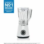 Licuadora VitaPower - BOSCH - MMB6141W - 1200 W - 30000 rpm - 2 velocidades + turbo - Bol de 2 L - 4 cuchillas desmontables - Blanca