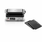 Parrilla multifunción - BRAUN - Multi Grill 7 - 2000 W - 3 posiciones de calentamiento - Negro/Acero