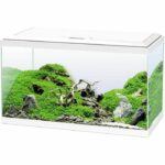 Acuario 60 - CIANO - 58 L + Filtro + LED + Calentador + Consumibles - Blanco