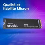 CRUCIAL - P510 - SSD interno - 1 TB - PCIe Gen4 NVMe M.2 - Velocidad de lectura de hasta 11000 MB/s - CT1000P510SSD8 - immagine 6