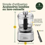 Picadora eléctrica - CUISINART - ECH4E Mini Prep Pro - 250 W - 900 ml - Gris - immagine 6