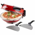 Horno de pizza - DOMO - DO9284PZ - Eléctrico 1200W - Piedra cerámica - Rojo - immagine 4