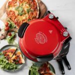 Horno de pizza - DOMO - DO9284PZ - Eléctrico 1200W - Piedra cerámica - Rojo - immagine 6