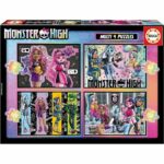 4 rompecabezas progresivos - EDUCA - Multi 4 Monster High 50-80-100-150