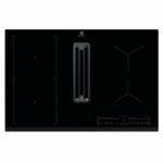 Placa de inducción Electrolux de 78 cm con 4 quemadores, 7350 W, color negro - KCC83443