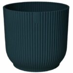 Cases verdes de la olla de flores redondas - plástico - Ø45 - negro - immagine 2