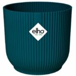 Cases verdes de la olla de flores redondas - plástico - Ø45 - negro