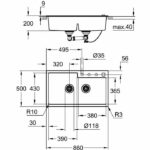 Fregadero de material compuesto - GROHE - K500 - immagine 6