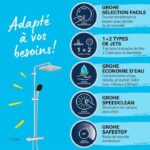Columna de ducha con mezclador termostático - Ahorro de agua - GROHE Vitalio Comfort 250 - Cromo - 26696001 - immagine 3