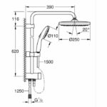 Columna de ducha con desviador manual - Ahorro de agua - GROHE Vitalio Start System 250 - Cromo - 26680001 - immagine 4